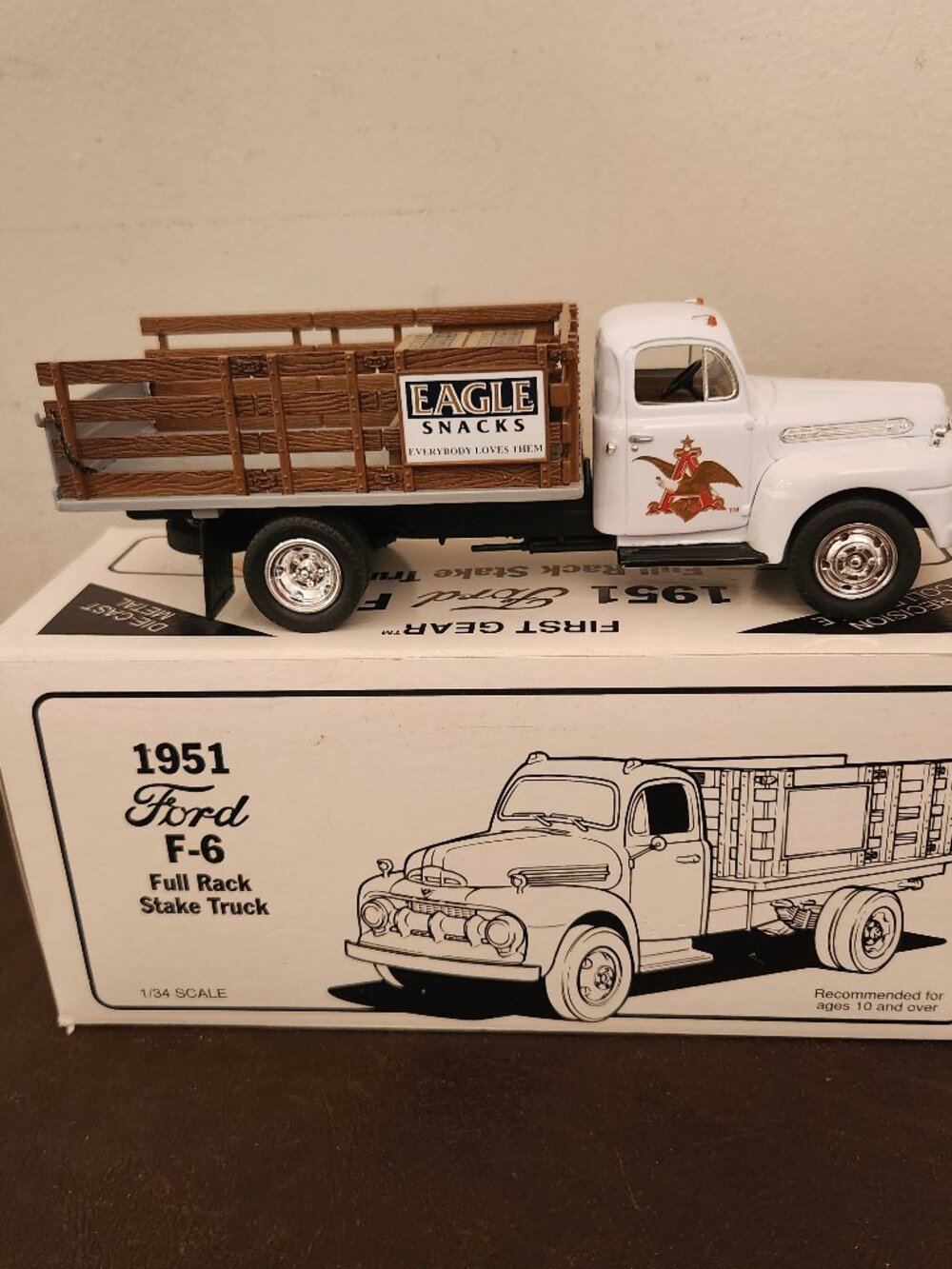 Rare - Precision Collectible First Gear 1951 Ford F-6 Full Rack Stake Truck